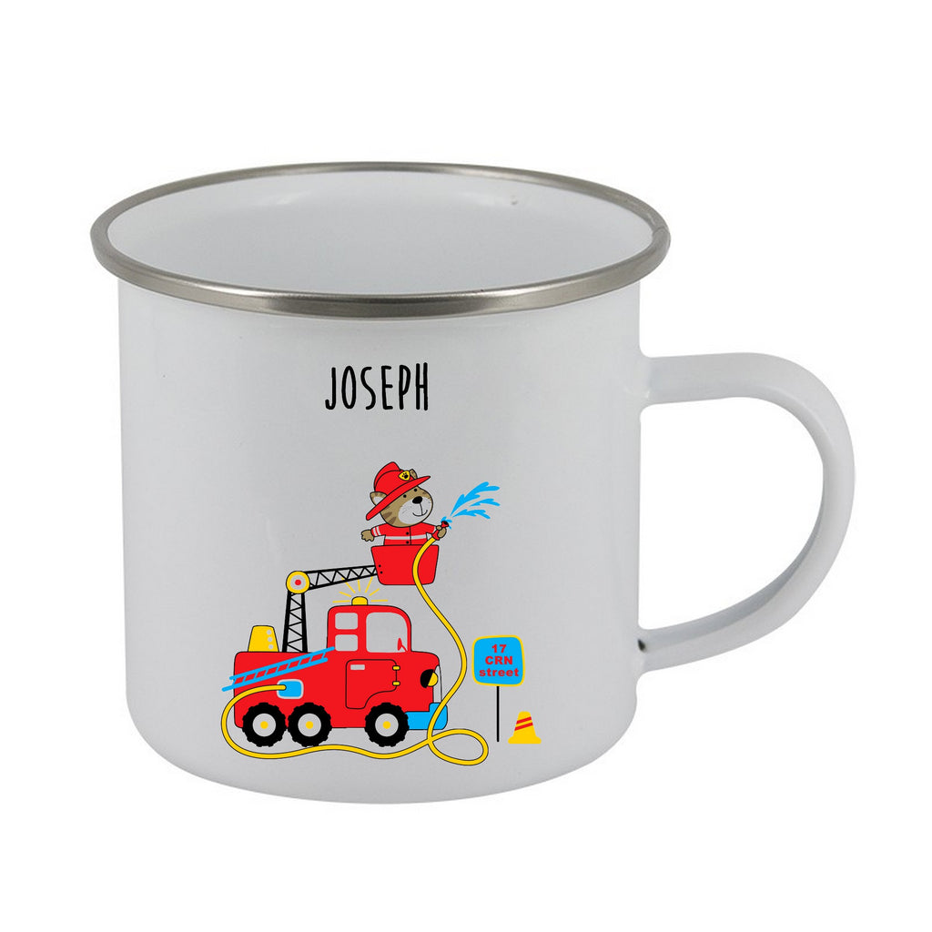 Tasse enfant émail Pompier