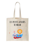 Tote bag enfant Petit lion dans un bateau