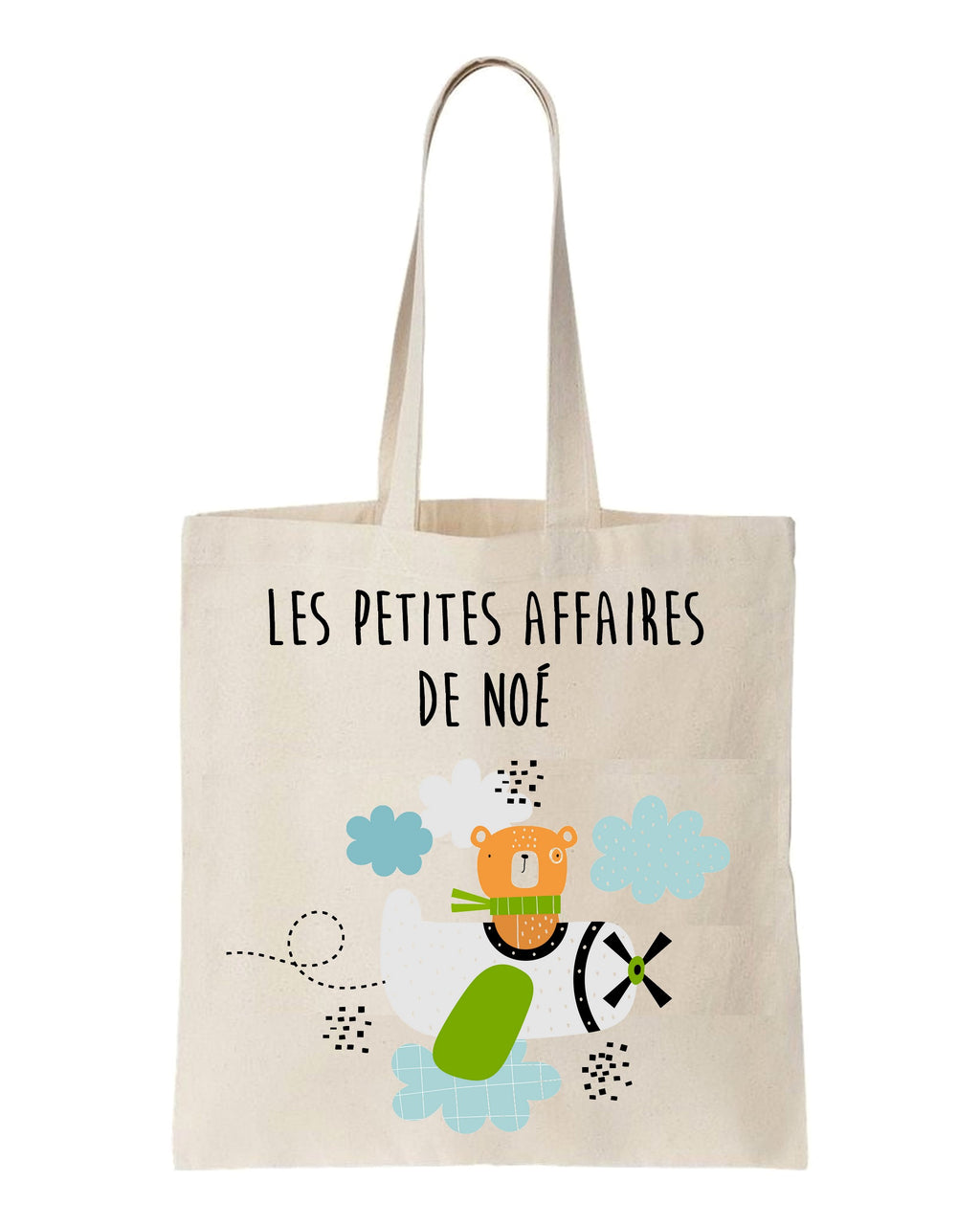 tote bag enfant Nounours en avion