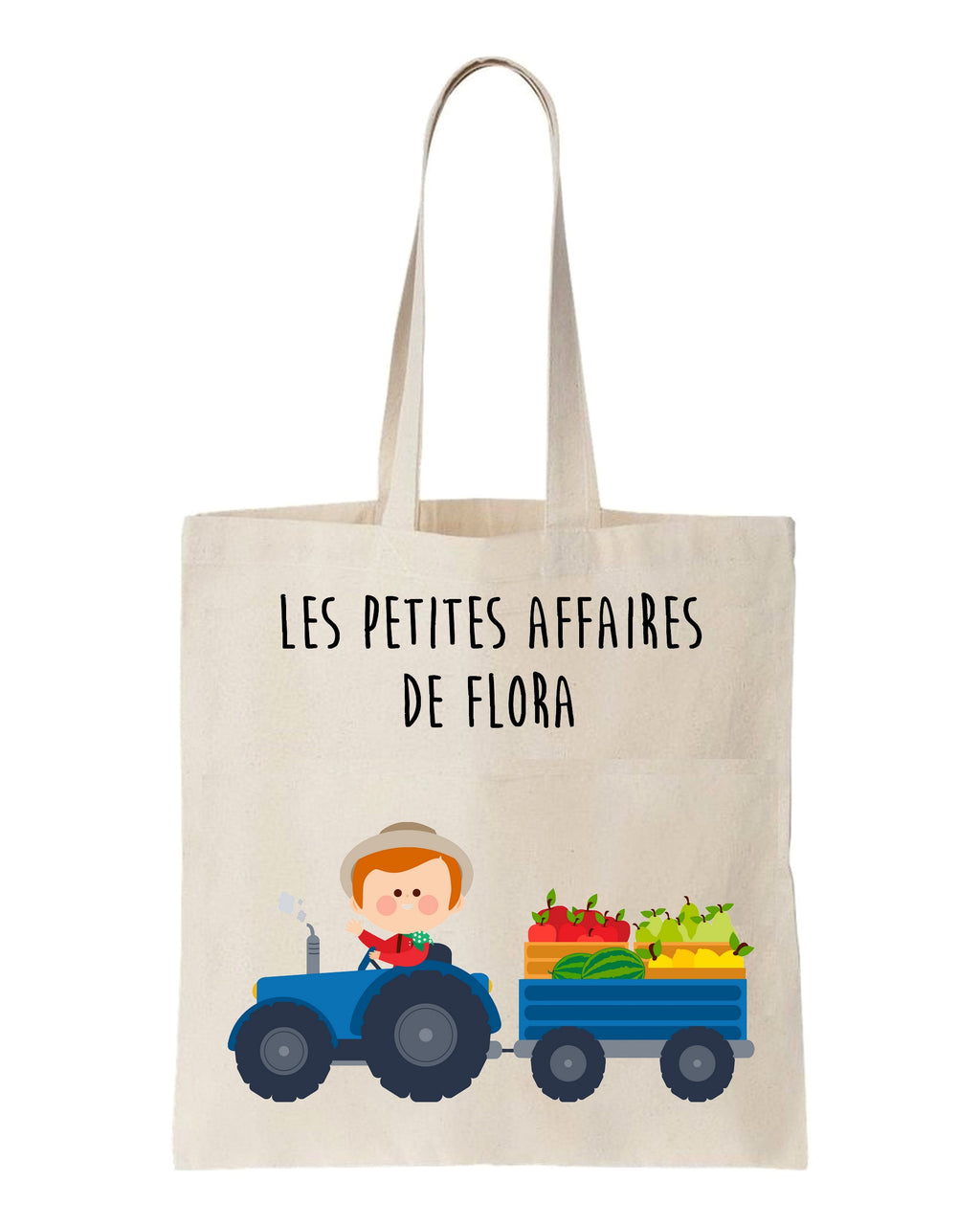 tote bag enfant tracteur personnalisé