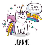 Tote bag enfant personnalisé Chat Licorne