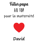 Pochon maternité futur papa coeur rouge