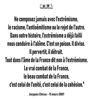 Jacques Chirac Discours Ne composez jamais avec l'extrémisme