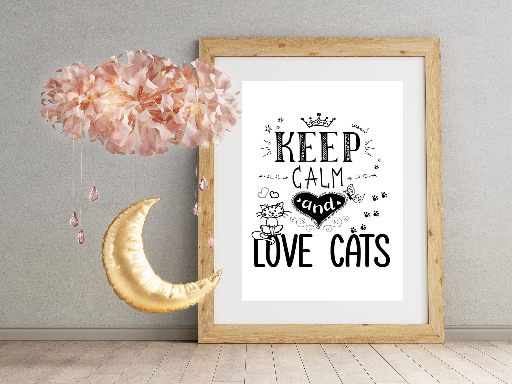Affiche Keep calm and love cats