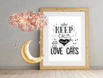 Affiche Keep calm and love cats