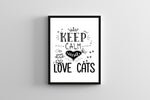 affiche Keep calm and love cats