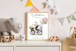 Affiche de naissance personnalisable panda