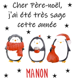 Pochon Cher Père-noël Personnalisé