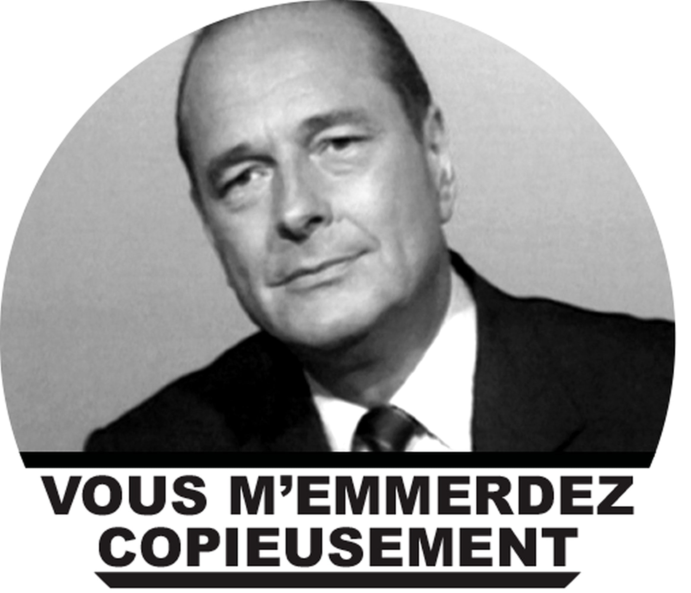 T-shirt Homme Chirac "Vous m'emmerdez copieusement"