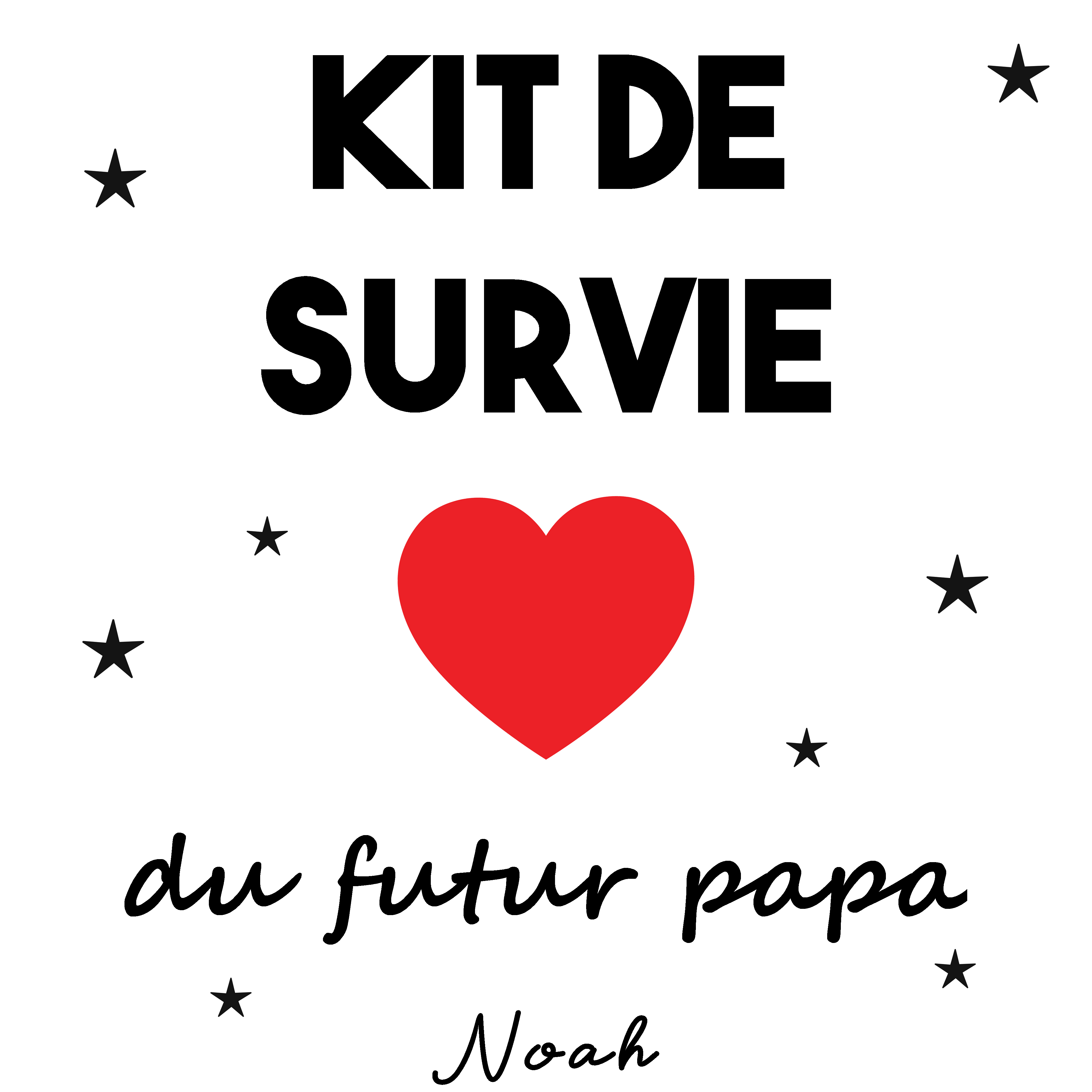 Kit de survie du futur papa - Coeur
