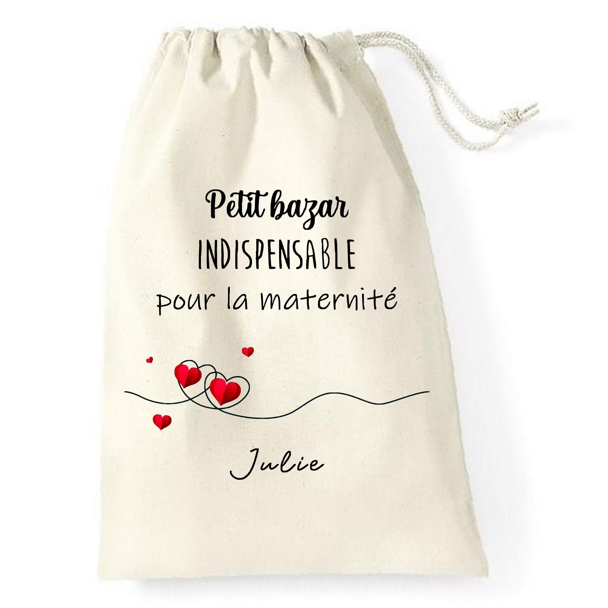 Tote bag Kit de survie à la maternité pour papa, disponible en natural,  blanc ou noir, texte à personnaliser