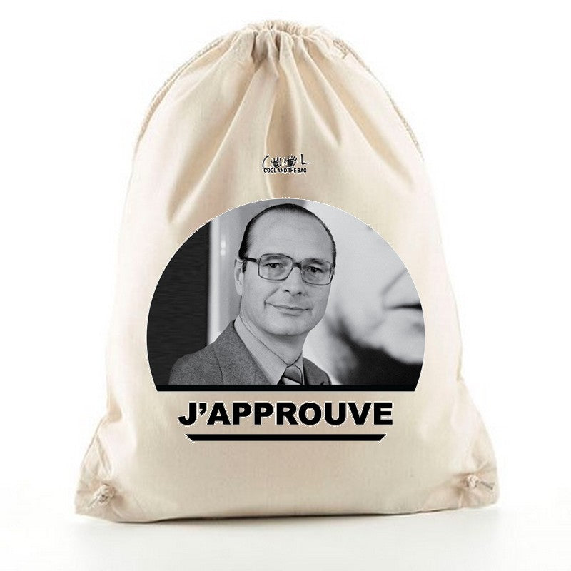 sac à dos cordelettes Jacques Chirac
