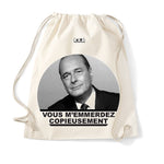 sac à dos cordelette Jacques Chirac