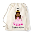 sac à dos enfant personnalisé princesse noire