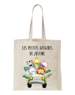 tote bag enfant animaux de la savane