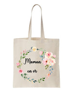 tote bag maman en or