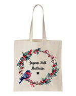 tote bag joyeux noël maitresse