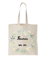 tote bag nounou en or